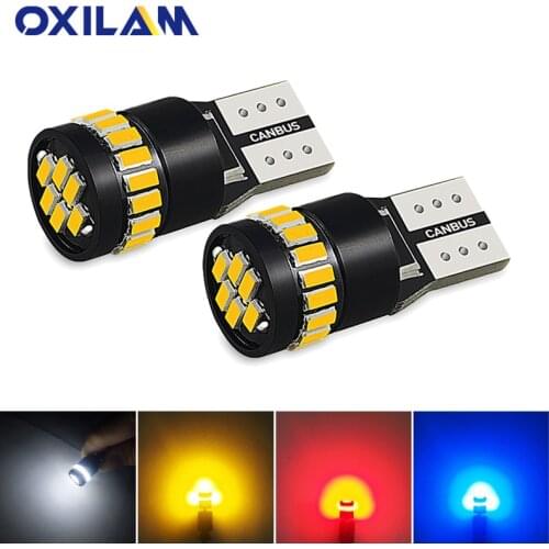 OXILAM 2x T10 W5W Canbus LED Bulb Parking Light for Volvo V50 S60 S40 S80 V70 XC70 XC60 XC90 Door Lamp Auto Interior Lighting