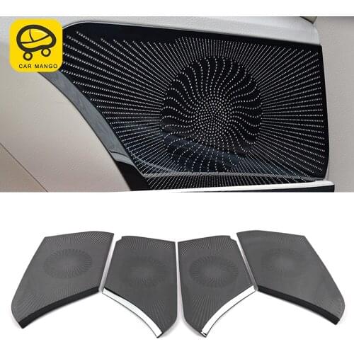 CarManGo Car Door Loudspeaker Sound Circle Chrome Speaker Cover Trim Frame Sticker Accessories for Toyota Camry XV70 2017-2020