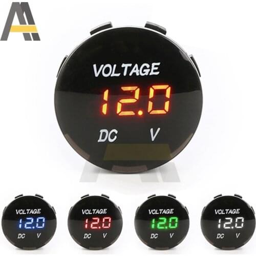 DC 12V Digital Panel Voltmeter Voltage Meter Tester Led Display For Motorcycle Car Auto Boat ATV Truck Refit Accessories