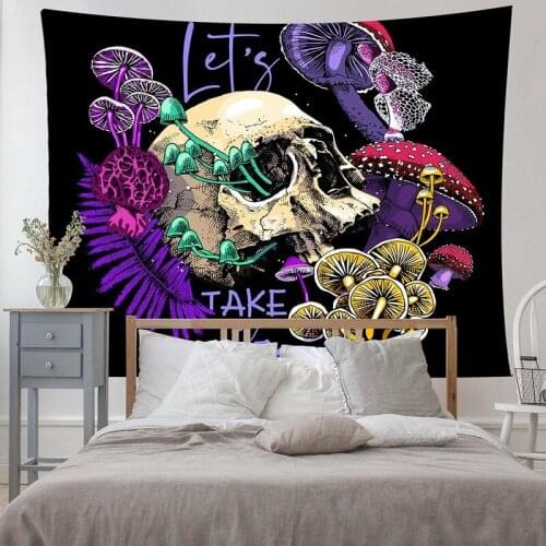 Moon phase flower tapestry Living room home decoration hanging cloth Bedroom bedside background wall cloth Fabric painting