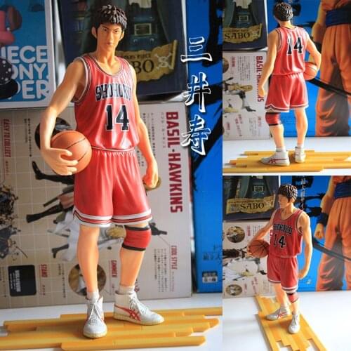 Anime Slam Dunk Shohoku Hisashi Mitsui No. 14 PVC Action Figures Basketball Hanamichi Sakuragi Collectibles Dolls Gift 25cm