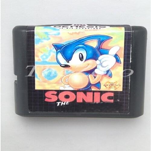 Sonic The Hedgenhog EU/JAP Shell for 16 bit Game Card for Genesis System for Sega Mega Drive