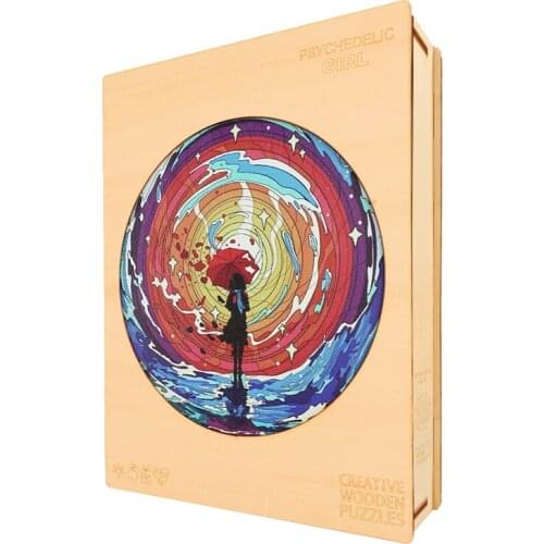 Fantasy Girl Wooden Puzzle For Adults Educational Toys Childrens Puzzle Games Round Wooden Jigsaw Puzzle Wood DIY Crafts Gifts