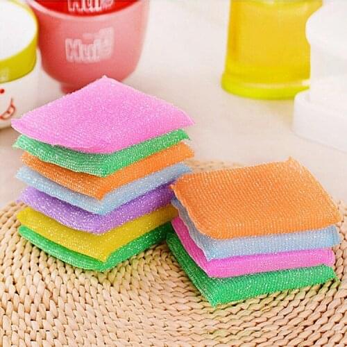Kitchen nonstick oil scouring pad oil cleaning cloth washing cloth to wash cloth towel brush bowl cloth sponge 4 pcs