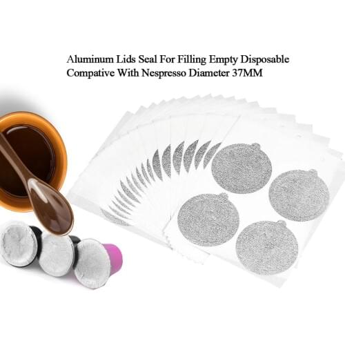 480PCS Nespresso Refilling Capsule Self Adhesive Reusable Nespresso Aluminum Foil Brewer Lid Capsula Seals Sticker Coffee Maker