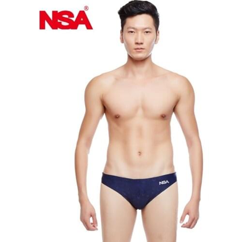 NSA Mens Low Waist Swimming Briefs Black Swim Trunks Tight Swimwear Swimsuit Gay Sexy Man Beach Short Surfing Suit Underpants