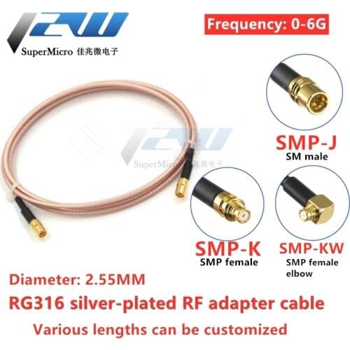 SMP male to SMP female coaxial cable SMP-J/SMP-K SMP-KW test jumper RG316 adapter cable