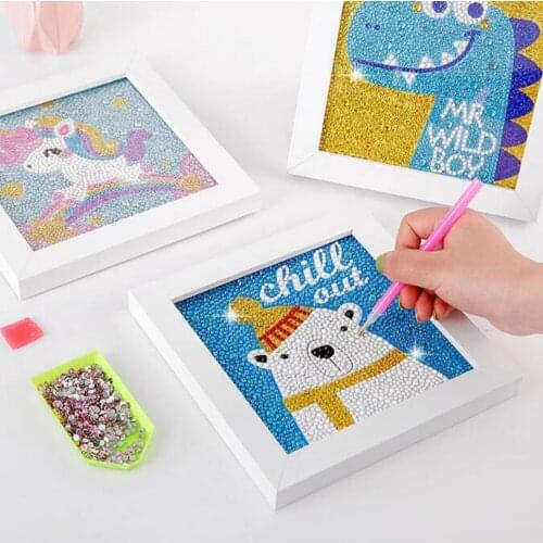 5D Diamond Painting Kits for Kids Beginner Easy DIY Crystal Art Full Drill Painting By Number Kits for Kids Up 6 Years Old Gift