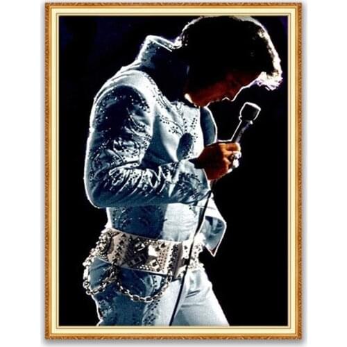 Elvis Presley DIY 11CT Cross Stitch Embroidery Kits Needlework Craft Set Cotton Thread Printed Canvas Home Decoration Hot Sell