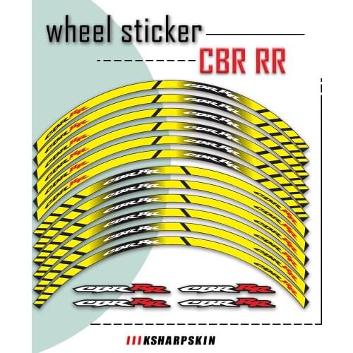 Motorcycle wheel stickers and decals moto tire film border reflective sticker For HONDA CBR RR cbr 1000rr 600rr 900rr 17 inch
