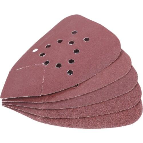 10pcs Sanding Sheets Sandpaper 133x95mm 60#,80#,120#,150#,220#Grits for Replacement Hook and Loop Sander Assorted Grits Abrasive