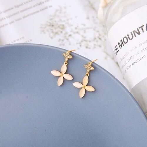 New Arrival Drop Earring Opal Crystal Brass Earring For Women Unique Charming Gift Earring Jewelry