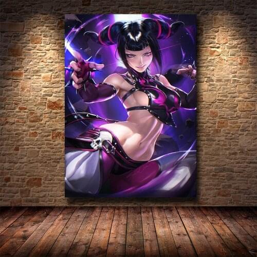 Print Anime Girl Cindy Art Canvas Posters Custom Video Games Sexy Woman modern art Wall Pictures Decoration Painting for Room