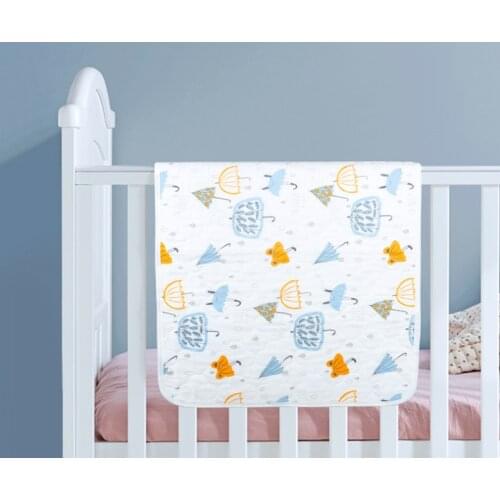 Pure Cotton Waterproof Layer Baby Changing Mat Urine Pad Bebe Infant Nursing Mat Cover Cute Diaper Stroller Pad