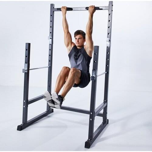 D-50 Weight Bench Half Frame Squat Barbell Rack Indoor Fitness Pull Up Weightlifting Bed Bench Press Frame Barbell Lifting Bench