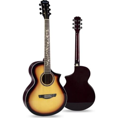 Hollow Body Guitar Professional 40 Inch Yellow Travel Sapele Acoustic Guitar Banjo China Chitarra Classica Playing Tools EH50G