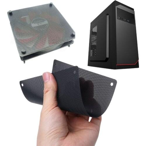 5PCS PC Computer Case Fan Cooler Dust Filter Dustproof Mesh 140mm Cuttable PVC Black Dropship