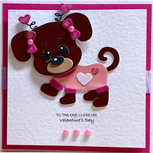 Christmas Dog Metal Cutting Dies Animal Pet Stencil For DIY Scrapbooking Card Decorative Embossing Die 2020