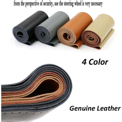 Hot style 1pcs Sewing leather steering wheel covers wheel manufacturers selling seasons general hand set of selling cars K-M