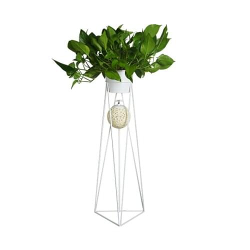 Modern Creative Plants Pot Metal Floor Lamp White/Black/Gold Frame Wicker Ball Fashion Nordic Foyer Bed Room Light 2073