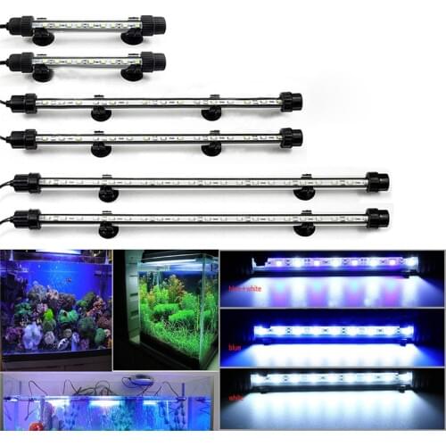 110V Aquarium LED Lighting Fish Tank Aquatic Plant Growing Lights Submersible Aquarium Decor Lighting Bar Strip Lamp 5050 SMD US