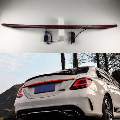 Led Through tail light For benz C class E class 2016-2020 width light Through trunk rear lamp LED turn signal Light new streamer