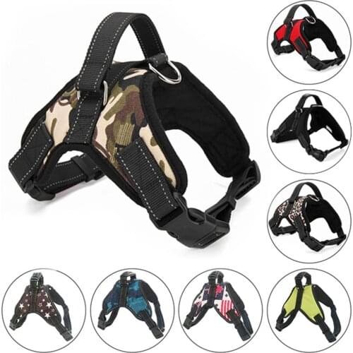 Dog Harness Pitbull Reflective Puppy Harness Dog K9 Pet Harnesses Small Medium Large Dog Cats Vest Pet Leash Dog-Collar Products