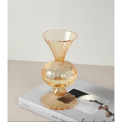 Vase Living Room Dried Flowers Nordic Ins Style Glass Transparent Dill Home Plastic Decoration Accessories Flower Vases For Home