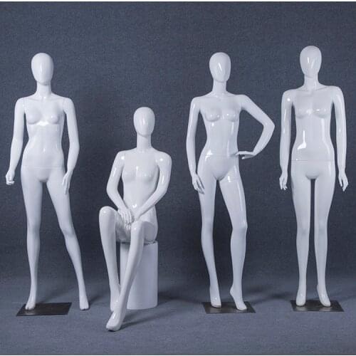 Top Level Best Quality Full Body Gloss White Female Mannequin Fiberglass Women Model For Sale