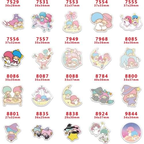 10 Pcs Cartoon little twin stars Planar Resin Cabochons PR7529