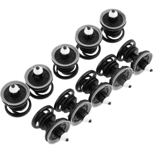 10pc Car Trim Panel Fastener Clips Interior Door Card Auto Fender Bumper Retainer Plastic Rivet For V W T5 Transporter