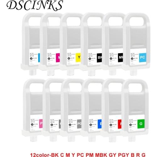 12 PCS 700ML PFI-706 PFI 706 Refillable Ink Cartridge for Canon IPF8400 IPF9400 IPF8410 IPF9410 IPF 8400 9400 8410 9410 PFI706