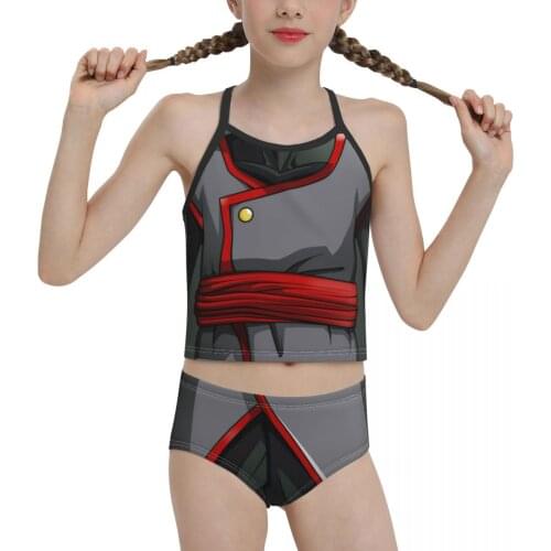 2021 Anime Cosplay Swimwear for junior high school Girl Print Harujuku 9 Biquini Wholesale Brand for Children Girl