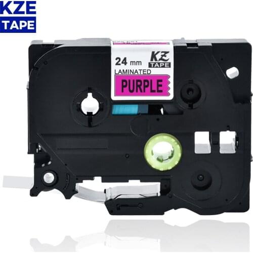 24mm TzeP51 Black on Purple Laminated Label Tape Cassette Cartridge label ribbon tze tape Tze-P51 tze P51 tzeP51 for P-touch PT