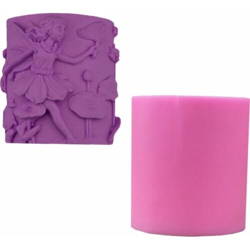 3D Flower Angel Fairy Shape Silicone Soap Mold Resin Clay Candle Chocolate cookie Fondant Cake Moulds Kitchen Baking DIY Tools