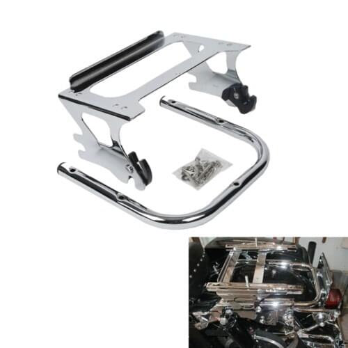 Motorcycle 2-Up Tour Pack Mount Luggage Rack For Harley Touring Road King FLHT FLTR 1997-2008