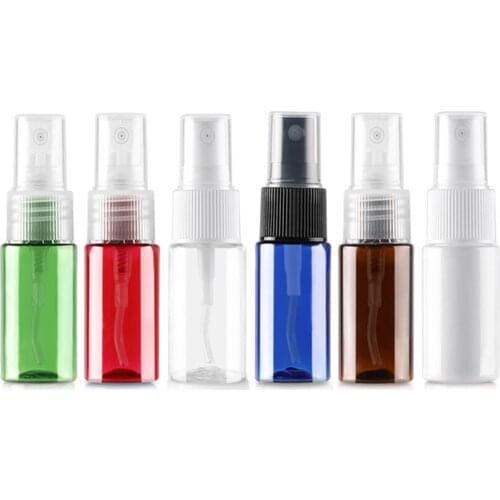 Free Ship 100pcs Empty 0.66oz 20ml Fine Mist Clear Spray Bottles Refillable & Reusable Plastic Travel Bottle for Essential Oils