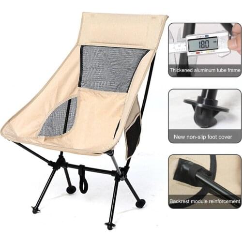 Dual-purpose Folding Camping Beach Chair with Backrest for Outdoor Activities