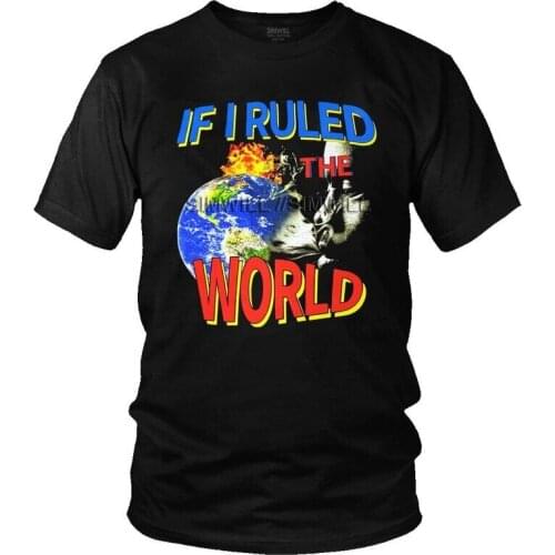 Vintage Nas Illmatic If I Ruled The World Tee T Shirt Men Cotton Tshirt Unique Tees Short Sleeve Hip Hop Rapper T-shirt Clothing