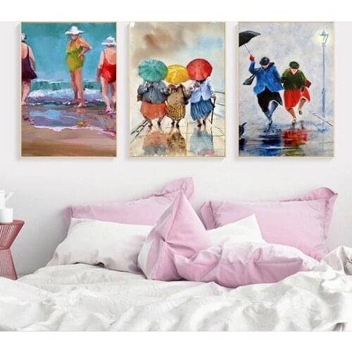 GATYZTORY 3PCS Oil Painting By Numbers Fat Man Figure Picture Handmade Home Decor Oil Paint By Number For Adults Diy Art Photos