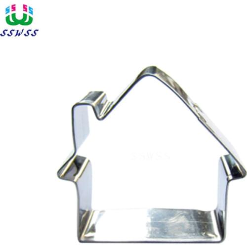 Very Simple And Practical Christmas Hut Shape Stainless Cake Decorating Tools,Baking Biscuits And Cookies Mold,Direct Selling