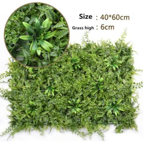 Artificial Green Grass Plastic Realistic Square Lawn Plant For Wall Plant Wedding Party Cafe Hotel Garden Home Decor Accessories