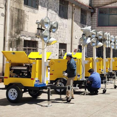 8KW Hydraulic Lifting Movable Outdoor Emergency Repair Lighting Set