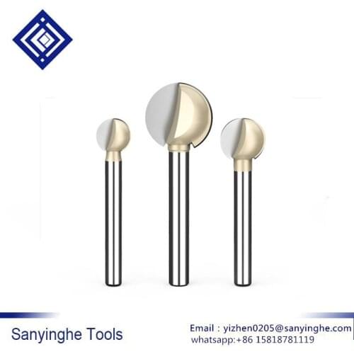 Free shipping 10 pcs/lots 6mm straight shank woodworking ball bits end mill engraving machine tool cnc slotting milling cutter