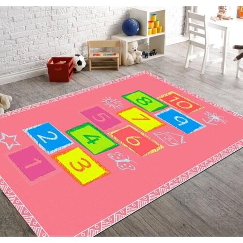 Hopscotch 4 Patterned Carpet ,Non Slip Floor Carpet,Teens Carpet,Kids Carpet,Turkish Rug