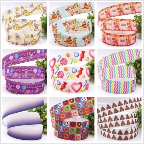 16928H6 , 22MM cartoon Printed grosgrain ribbon, DIY handmadeHair accessories Material wedding gift wrap