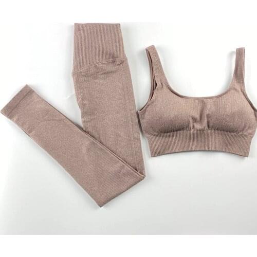 Yoga Set Push-up Sports Bra Leggings Set Women Fitness Suit For Yoga Clothes High Waist Gym Workout Sportswear Yoga Clothing