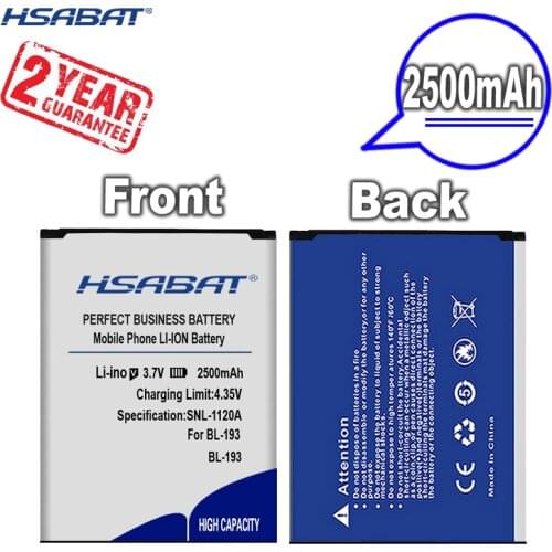 New Arrival [ HSABAT ] 2500mAh BL-193 Replacement Battery for i-mobile BL-193