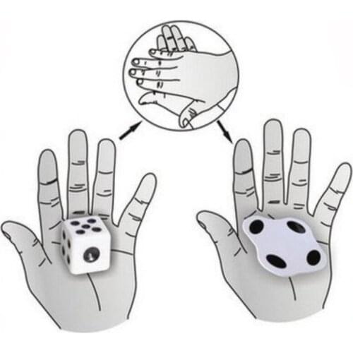 New Arrival Beat Flat Dice Easy To Learn Mini Magic Props Toys Fun Novetly Magic Close-up Dice Magic Trick Toy Magicians Supply