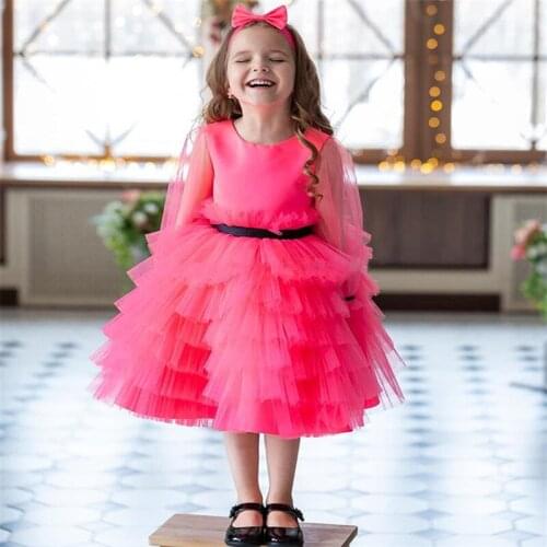Baby Girls Clothes Little Princess Tutu Childrens Party Dress Flower Girl Dress for Wedding Party Kids Cloth for Photoshoot
